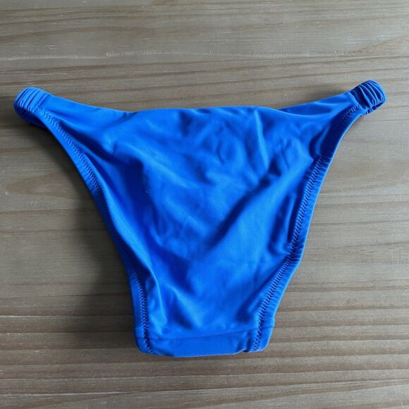 J. Crew Women’s Blue Scrunchie Strap Bikini Bottom XXS - Picture 2 of 5
